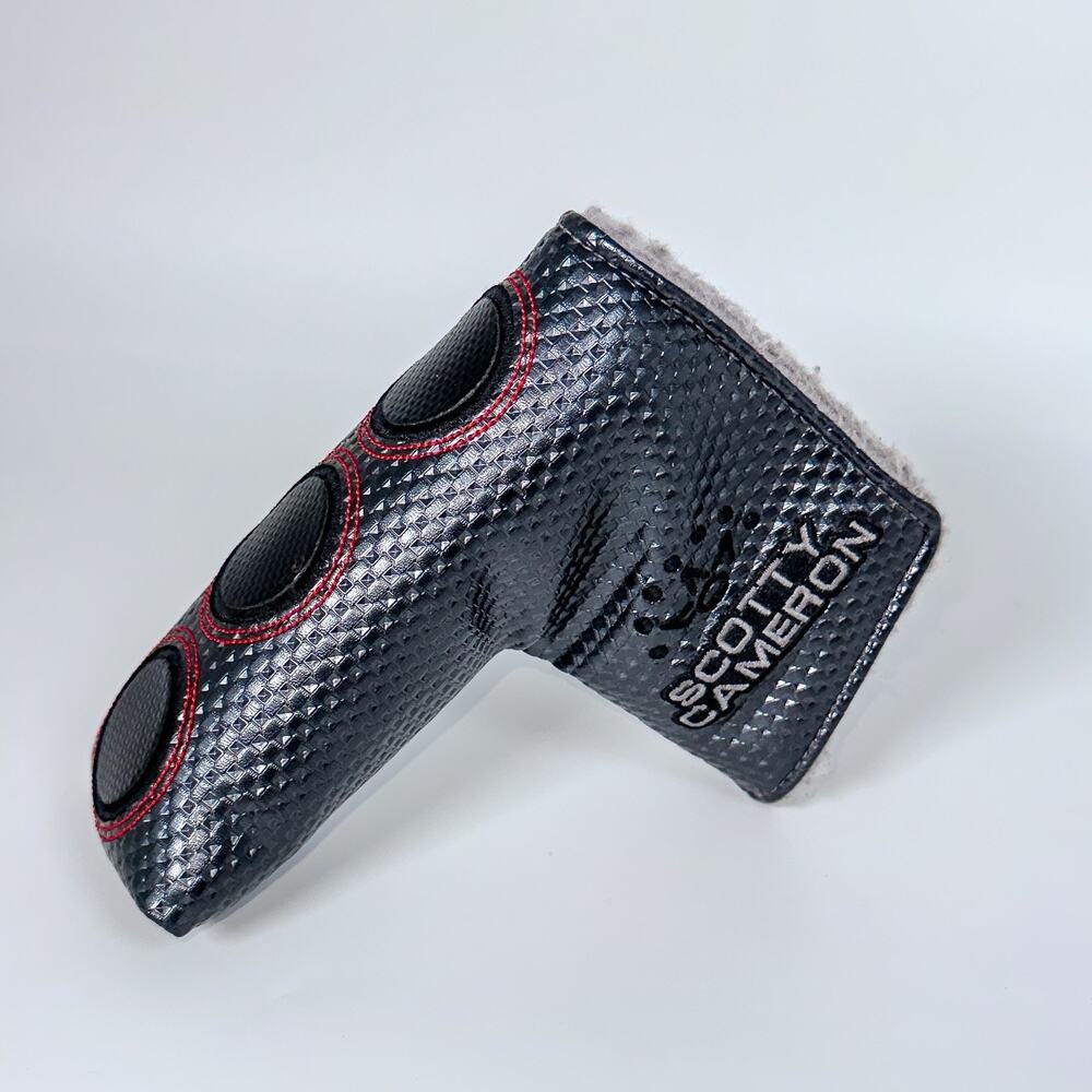2012 Scotty Cameron California Putter Headcover Black Carbon 3 Red Dot